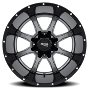 Moto Metal MO970 17x8 +0 8x165.1mm 125.1mm Gloss Gray Gloss Black Lip