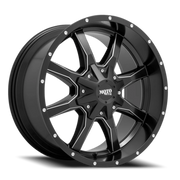 Moto Metal MO970 20x9 +0 5x127mm 78.1mm Semi Gloss Black Milled Spoke-Milled Rivets
