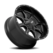 Moto Metal MO970 17x8 +12 6x135mm 106.1mm Semi Gloss Black Milled Spoke-Milled Rivets