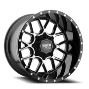 Moto Metal MO986 24x14 -76 8x165.1mm 125.5mm Gloss Black Machined