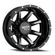 Moto Metal MO995 Dually 17x6.5 -155 8x200mm 142mm Gloss Black Machined