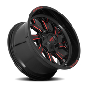 Moto Metal MO999 20x10 -18 5x139.7mm 110.1mm Gloss Black Milled-Red Tint