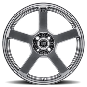 Motegi MR116 FS5 15x6.5 +40 4x100mm 72.6mm Dark Silver Machined Flange
