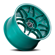 Motegi MR158 Tsubaki 18x9.5 +40 5x100mm 56.15mm Hokkaido Green Machined Lip