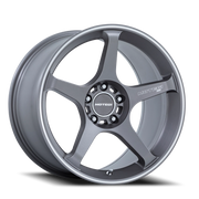 Motegi MR159 Battle V 18x9.5 +35 5x120mm 74.1mm Gunzilla Machined Lip Stripe