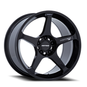 Motegi MR159 Battle V 18x9.5 +25 5x114.3mm 72.56mm Gloss Blackbird Metallic