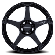 Motegi MR159 Battle V 18x9.5 +25 5x114.3mm 72.56mm Gloss Blackbird Metallic