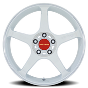 Motegi MR159 Battle V 18x9.5 +25 5x114.3mm 72.56mm Matsuri White Pearl Machined Lip Stripe