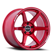 Motegi MR160 Battle VI 18x8.5 +30 5x100mm 56.15mm Cherry Red Metallic Machined Lip