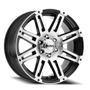 Ultra Machine 226 17x8.5 +25 6x139.7mm 106.1mm Gloss Black Diamond Cut Face-Clear Coat