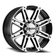 Ultra Machine 226 16x8 +10 8x165.1mm 125.2mm Gloss Black Diamond Cut Face-Clear Coat