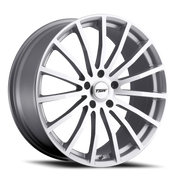 TSW Mallory 5 20x10 +25 5x114.3mm 76mm Silver Mirror Cut Face