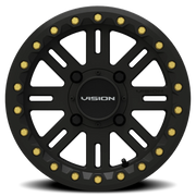 Vision 356BL 15x7 +13 4x136mm 94mm Satin Black Satin-Black-Beadlock-Ring