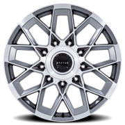 Status Matrix 22x9.5 +25 6x135mm 100.3mm Anthracite Mirror Face