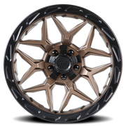 Lock Offroad Matrix 22x10 -18 5x127mm 87.1mm Matte Bronze Matte Black Ring