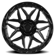 Lock Offroad Matrix 17x9 +0 5x127mm 87.1mm Matte Black Matte Black Ring