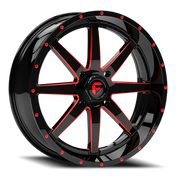 Fuel Maverick UTV 20x7 +13 4x156mm 132mm Gloss Black Milled-Red Tint
