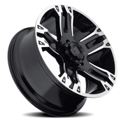 Ultra Maverick 234/235 20x9 +18 5x139.7mm 106.5mm Gloss Black Diamond Cut Accents-Clear Coat