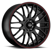 Maxxim Maze 16x7 +40 5x100mm 73.1mm Black Red Stripe