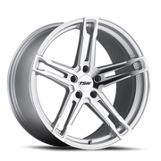 TSW Mechanica 20x11 +50 5x114.3mm 76.1mm Silver Mirror Cut Face
