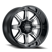 Ultra Menace 229 18x9 +18 6x135mm 106.1mm Gloss Black Diamond Cut Face-Clear Coat