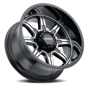 Ultra Menace 229 16x8 +10 6x139.7mm 106.1mm Gloss Black Diamond Cut Face-Clear Coat