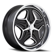 Foose Merlot 22x9 +15 5x120.65mm 72.56mm Gloss Black Machined