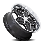 Foose Merlot 22x9 +15 5x120.65mm 72.56mm Gloss Black Machined