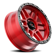 KMC Mesa 17x8.5 +0 5x127mm 71.5mm Candy Red Black Lip