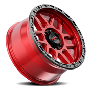 KMC Mesa 17x8.5 +0 6x139.7mm 106.25mm Candy Red Black Lip
