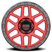 KMC Mesa 17x9 +18 6x139.7mm 106.25mm Candy Red Black Lip