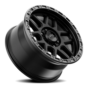 KMC Mesa 17x8.5 +0 6x139.7mm 106.25mm Satin Black Gloss Black Lip