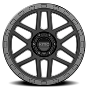 KMC Mesa 17x8.5 +0 6x139.7mm 106.25mm Satin Black Gloss Black Lip