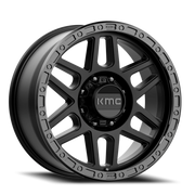 KMC Mesa 17x9 +18 8x165.1mm 125.5mm Satin Black Gloss Black Lip