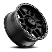 KMC Mesa 17x9 +18 8x165.1mm 125.5mm Satin Black Gloss Black Lip