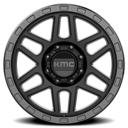 KMC Mesa 17x9 +18 8x165.1mm 125.5mm Satin Black Gloss Black Lip