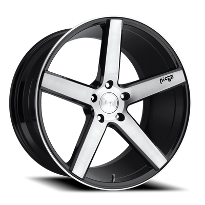 Niche Milan 17x8 +40 5x120mm 72.5mm Gloss Black Brushed