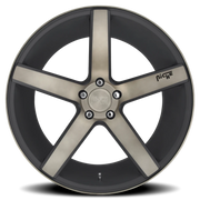 Niche Milan 22x10 +50 5x130mm 71.7mm Matte Black Machined-Dark Tint