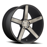 Niche Milan 19x8.5 +34 5x112mm 66.5mm Black Machined-Dark Tint