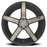 Niche Milan 20x8.5 +35 5x114.3mm 72.6mm Black Machined-Dark Tint