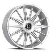 Dolce Luxury Mirelli 24x10 +20 5x112mm 73.1mm Gloss Silver Brushed Face