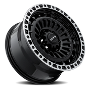 RTX Offroad Moab 17x9 +0 6x139.7mm 106.1mm Gloss Black Machined Lip