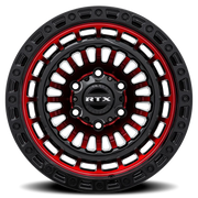 RTX Offroad Moab 17x9 -15 5x127mm 71.5mm Gloss Black Machined Red