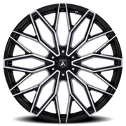 Asanti Black Label Mogul 6 22x9.5 +25 6x135mm 87.1mm Gloss Black Machined Face