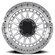 Lock Offroad Mojave 17x8.5 +25 6x139.7mm 95.1mm Machined Silver Clear Coat