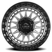 Lock Offroad Mojave 20x9 +0 6x135mm 87.1mm Matte Grey Matte Black Ring