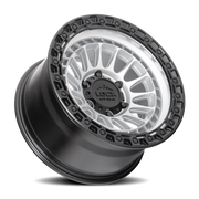 Lock Offroad Mojave 17x9 +0 5x127mm 71.5mm Matte Silver Matte Black Ring