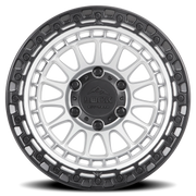 Lock Offroad Mojave 17x8.5 +25 5x127mm 71.5mm Matte Silver Matte Black Ring