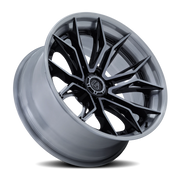 Fuel Mutiny 20x9 +1 6x139.7mm 106.1mm Gloss Black Brushed Dark Tint