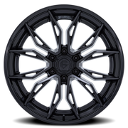 Fuel Mutiny 22x10 -18 6x139.7mm 106.1mm Matte Black Gloss Black Lip
